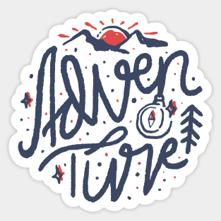 Adventure Typo Sticker